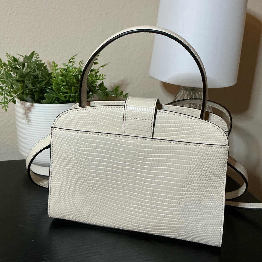 NWOT Oryany Ali Lizard-embossed Crossbody Bag In Vanilla Cream - Picture 5 of 7